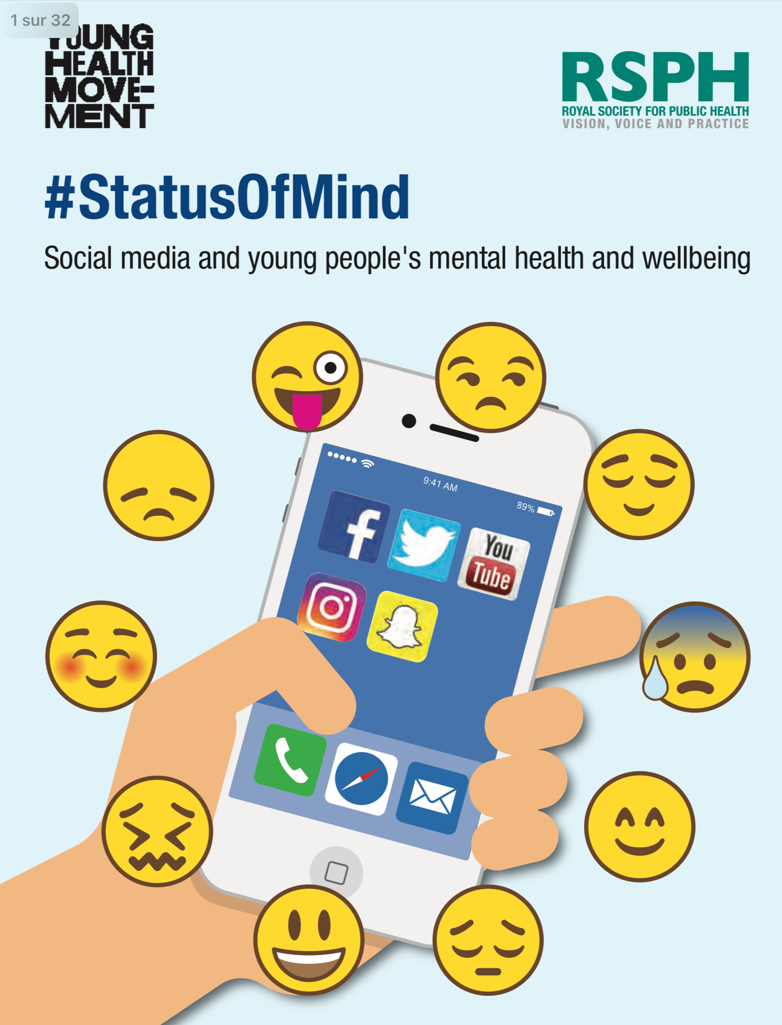 Book Cover Social media and young people's mental health and wellbeing